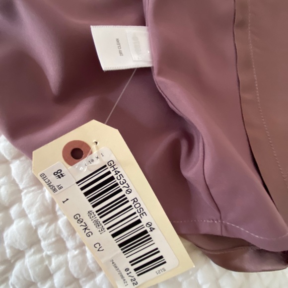 Garnet Hill rose-colored silk dress, sz 4 NWT - Picture 6 of 14